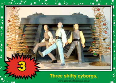 Three shifty cyborgs,
