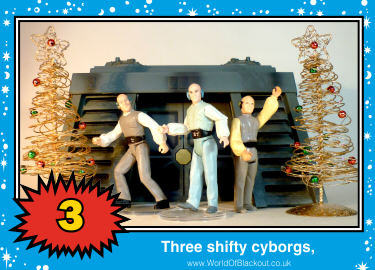 Three shifty cyborgs,