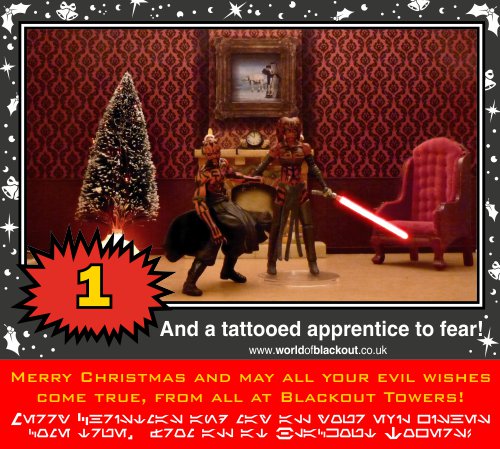 On the twelfth Wookiee Life Day, the Dark Side gave to me: A tattooed apprenctice to fear!