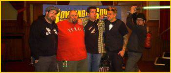 Erik Chandler of Bowling for Soup with my Luke-Saber in 2009.