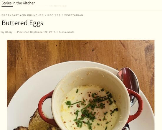 Buttered eggs. Here's how.